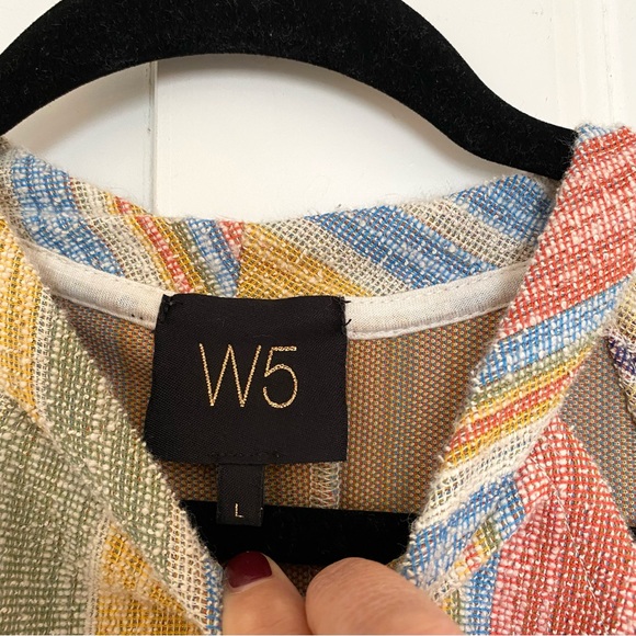 W5 Tank Top Tweed Muted Stripes Size L - Picture 3 of 7